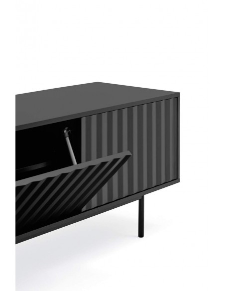 TEULAT gabinete TV SIERRA 180x40, minimalista lacado a preto. TEULAT gabinete TV SIERRA 180x40, minimalista lacado a preto.