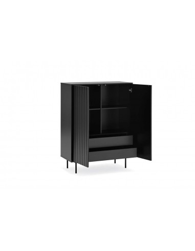 Teulat Aparador alto de design Serra lacado a preto.