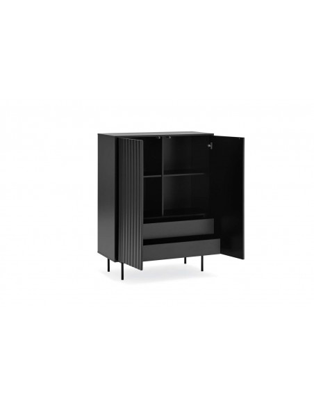Teulat Aparador alto de design Serra lacado a preto. Teulat Aparador alto de design Serra lacado a preto.