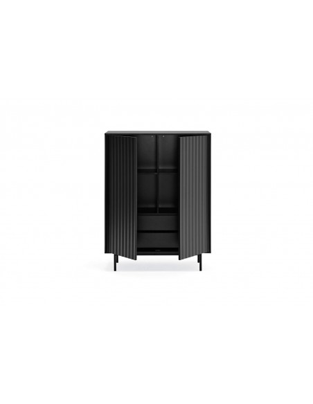 Teulat Aparador alto de design Serra lacado a preto. Teulat Aparador alto de design Serra lacado a preto.