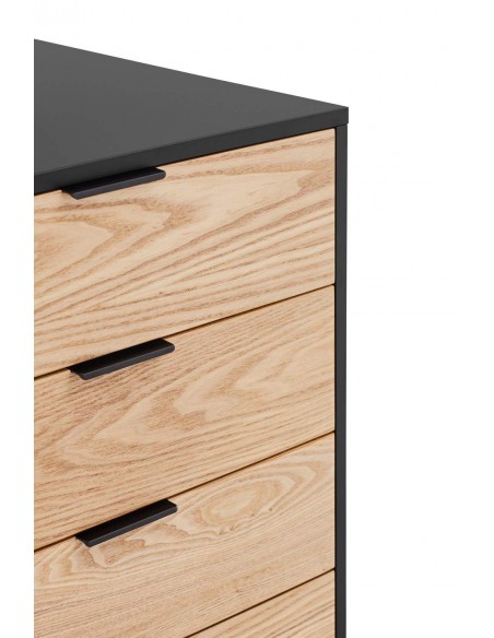 TEULAT APARADOR Serra 160x47, nordico, gavetas, lacado a preto. TEULAT APARADOR Serra 160x47, nordico, gavetas, lacado a preto.