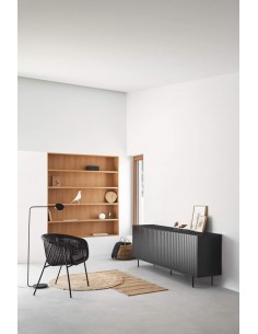TEULAT APARADOR Serra 210x44, minimalista, gavetas, preto. 2