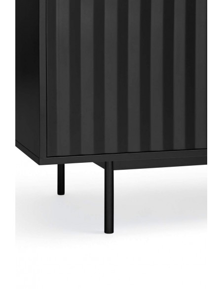 Teulat APARADOR SIERRA 210x44, minimalista, cajones lacado en negro. Teulat APARADOR SIERRA 210x44, minimalista, cajones lacado en negro.