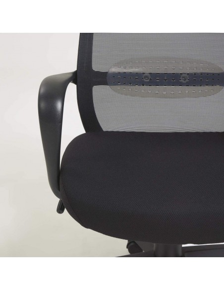 Silla de escritorio MELVA, tejido,polipropileno y acero.
