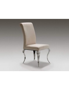 Schuller Silla Barroque, ACERO y tejido Beige.