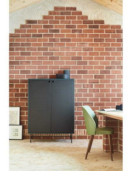 TEULAT APARADOR ponto ALTO, DM lacado verde, metal preto TEULAT APARADOR ponto ALTO, DM lacado verde, metal preto