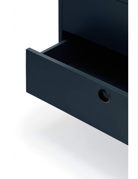 TEULAT APARADOR ponto 150X47, DM lacado azul e metal preto