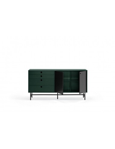 TEULAT APARADOR ponto 150X47, DM lacado verde e metal preto