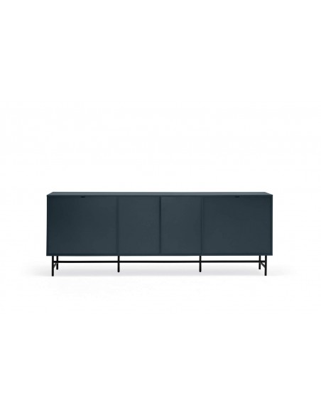 TEULAT APARADOR ponto 210X47, DM lacado azul e metal preto TEULAT APARADOR ponto 210X47, DM lacado azul e metal preto