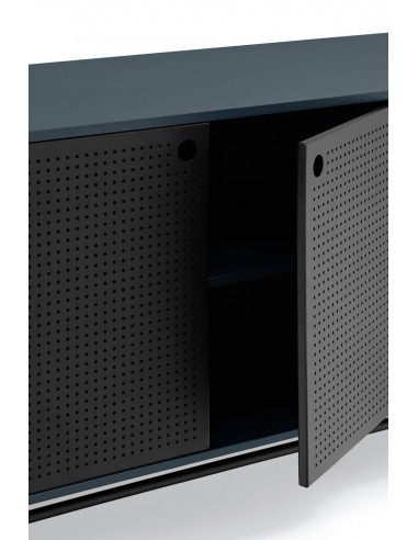 TEULAT APARADOR ponto 210X47, DM lacado azul e metal preto