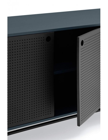 TEULAT APARADOR ponto 210X47, DM lacado azul e metal preto TEULAT APARADOR ponto 210X47, DM lacado azul e metal preto