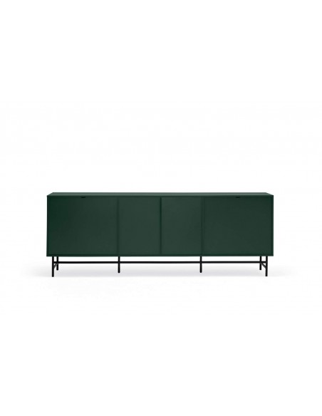TEULAT APARADOR PUNTO 210x47, DM lacado verde y metal negro