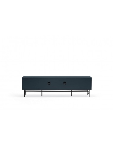 TEULAT armário TV ponto 180X40, DM lacado azul e metal preto