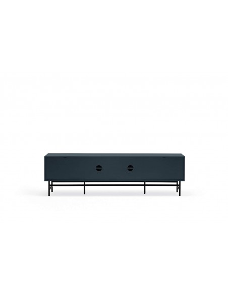 TEULAT MUEBLE TV PUNTO 180x40, DM lacado azul y metal negro TEULAT MUEBLE TV PUNTO 180x40, DM lacado azul y metal negro