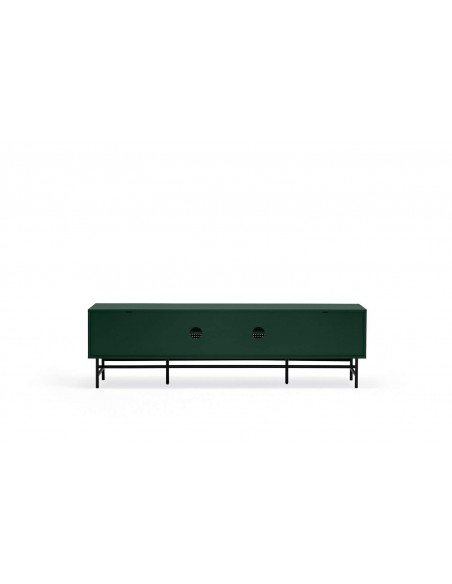 TEULAT armário TV ponto 180X40, DM lacado verde e metal preto TEULAT armário TV ponto 180X40, DM lacado verde e metal preto