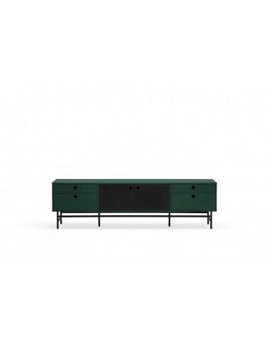 TEULAT armário TV ponto 180X40, DM lacado verde e metal preto