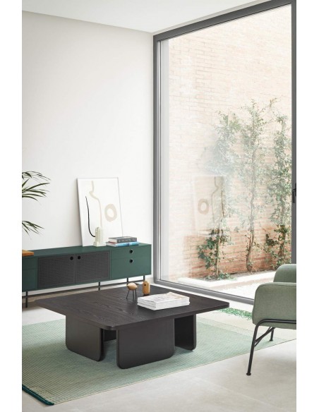 TEULAT armário TV ponto 180X40, DM lacado verde e metal preto TEULAT armário TV ponto 180X40, DM lacado verde e metal preto