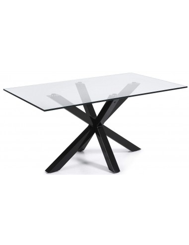 Design de tabela ARYA 160 x 90, epóxi, vidro transparente