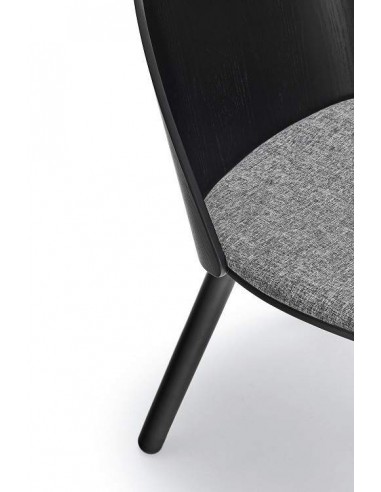 TEULAT SILLA DE DISEÑO UMA en negro y tela gris