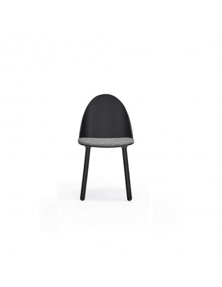 TEULAT SILLA DE DISEÑO UMA en negro y tela gris