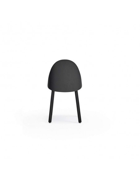 TEULAT SILLA DE DISEÑO UMA en negro y tela gris