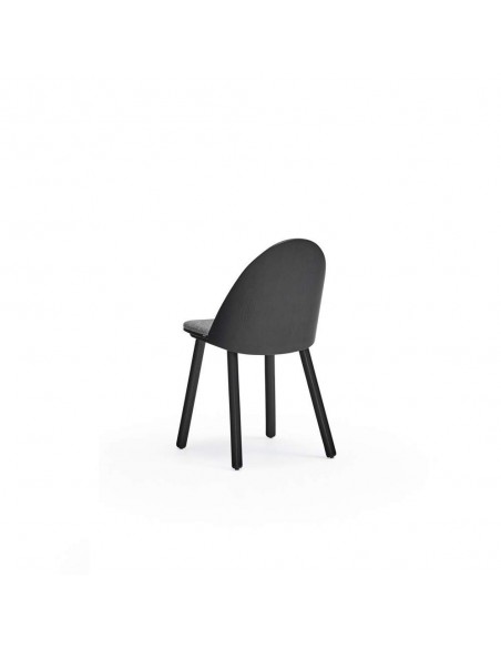 TEULAT SILLA DE DISEÑO UMA en negro y tela gris