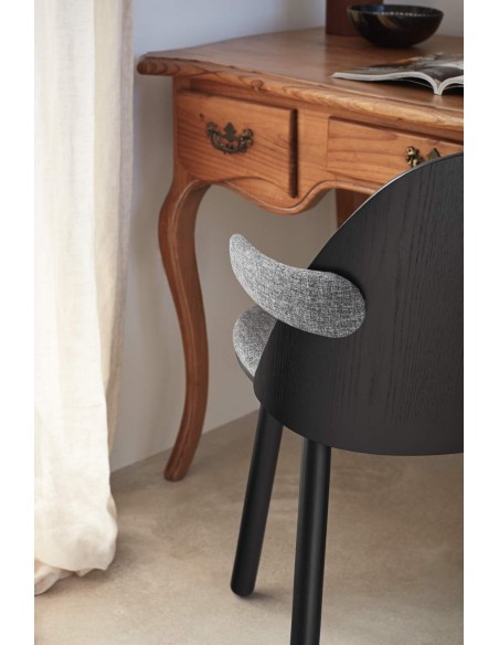 TEULAT CADEIRA COM BRAÇOS UMA, cor preta