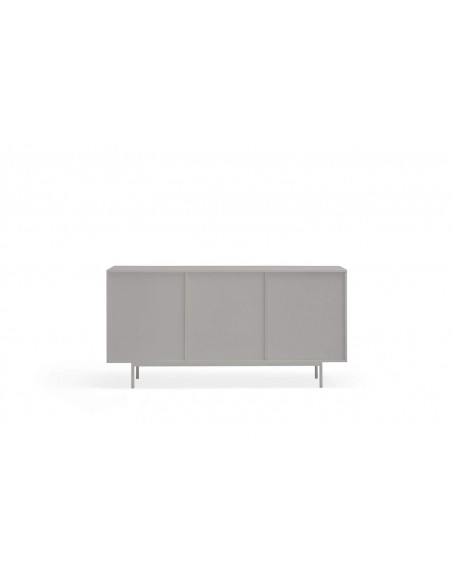 Teulat APARADOR SIERRA 160x47, DM lacado gris y chapa de roble