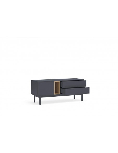 TEULAT MUEBLE TV CORVO 140x40, MDF lacado ANTRACITA OSCURO