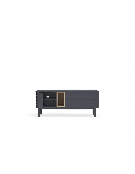 TEULAT MUEBLE TV CORVO 140x40, MDF lacado ANTRACITA OSCURO