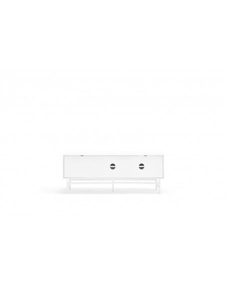 Móvel de TV TEULAT PUNTO 140x40, MDF lacado e metal branco