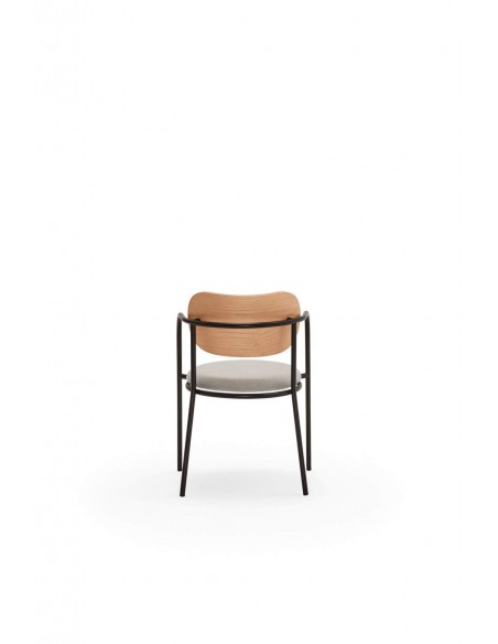 TEULAT SILLA ECLIPSE DE DISEÑO, ROBLE y tejido GRIS