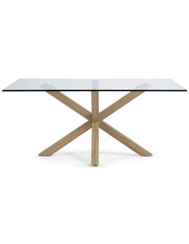 Mesa Argo de cristal 160x90 y patas de acero...