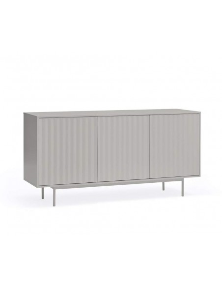 Aparador Teulat SIERRA 160x47, minimalista, MDF lacado cinza