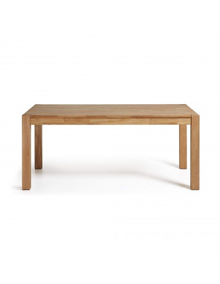Mesa extensible ISBEL 120 (200) x 75, madera maciza de roble.