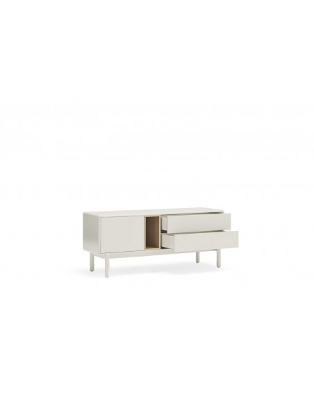 TEULAT MUEBLE TV CORVO 140x40, MDF lacado CREMA