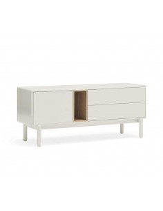 TEULAT MUEBLE TV CORVO 140x40, MDF lacado CREMA