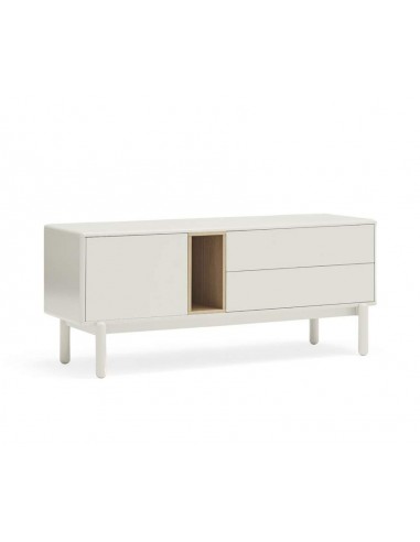 Móvel de TV TEULAT CORVO 140x40, MDF lacado CREME