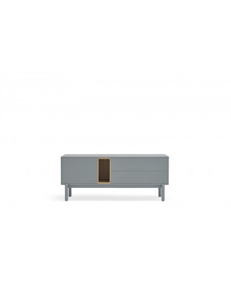 TEULAT MUEBLE TV CORVO 140x40, MDF lacado GRIS PERLA