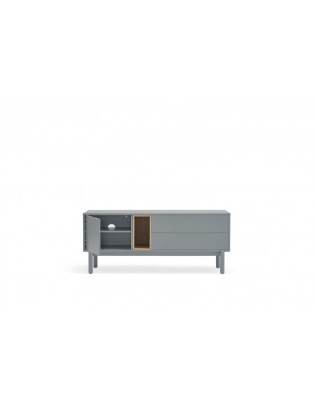 TEULAT MUEBLE TV CORVO 140x40, MDF lacado GRIS PERLA