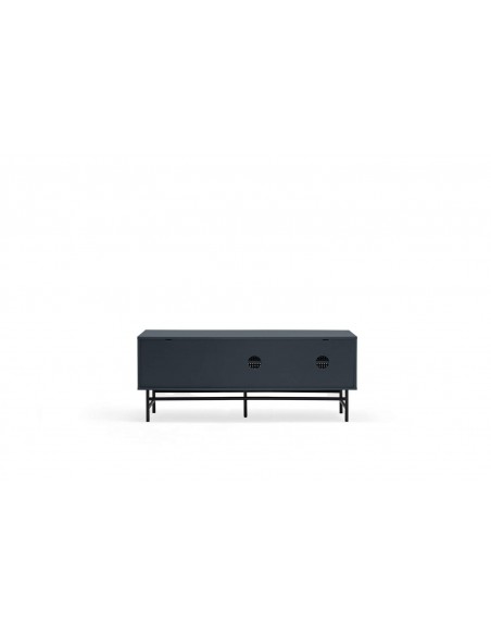Móvel de TV TEULAT PUNTO 140x40, MDF lacado azul e metal preto