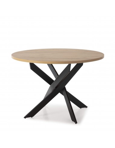 MESA REDONDA THER 120, tapa melamina roble y...