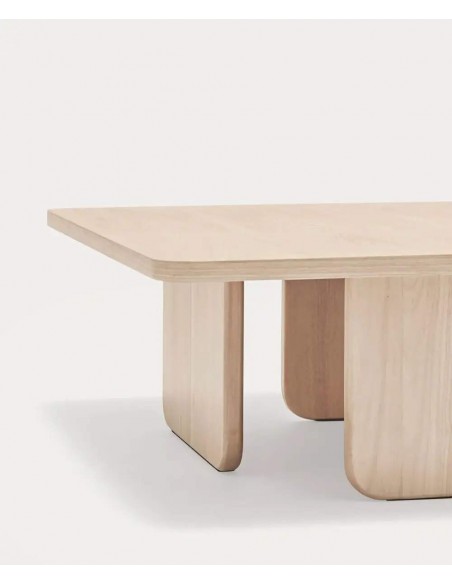 TEULAT MESA CENTRO ARQ 100x100, color fresno natural.