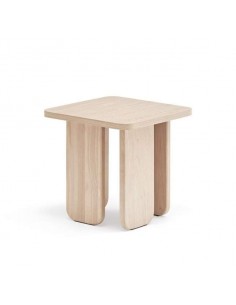 MESA ASSISTENTE TEULAT ARQ 100x100 cm cor cinza natural.