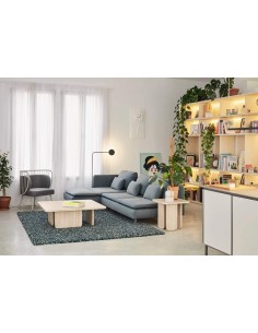 MESA ASSISTENTE TEULAT ARQ 100x100 cm cor cinza natural. 2