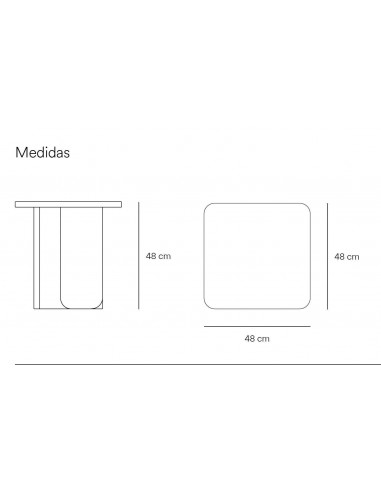 MESA ASSISTENTE TEULAT ARQ 100x100 cm cor preto.