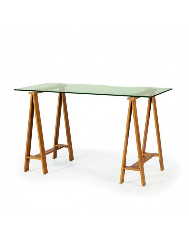 Mesa secretária moderna em vidro de 130 x 60,...