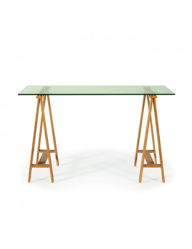 Mesa secretária moderna em vidro de 130 x 60,...
