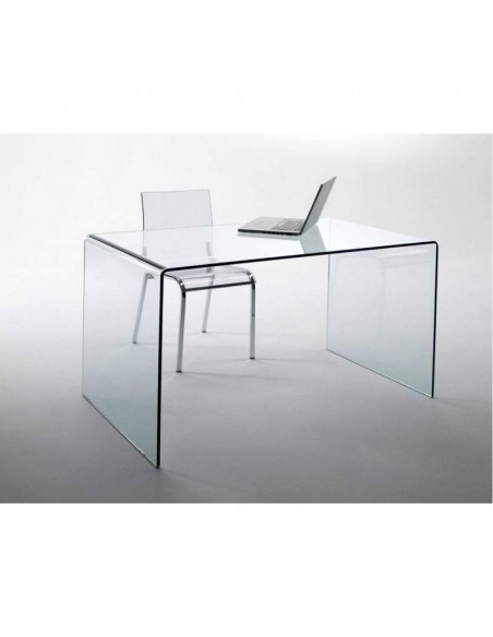Mesa de escritorio minimalista Burano 150 x 80, Cristal