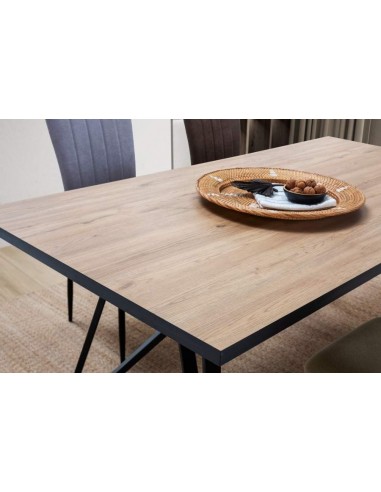 MESA DESIGN MYLA 180X90 melamina carvalho